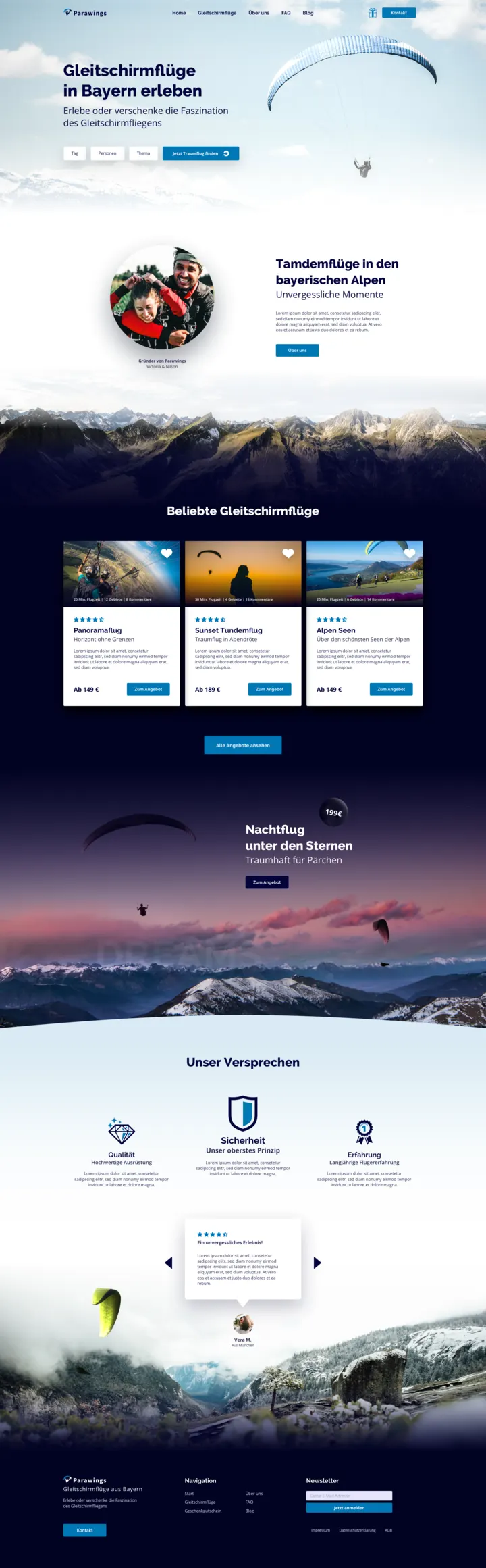 Webdesign-Preview — mittlere Spalte
