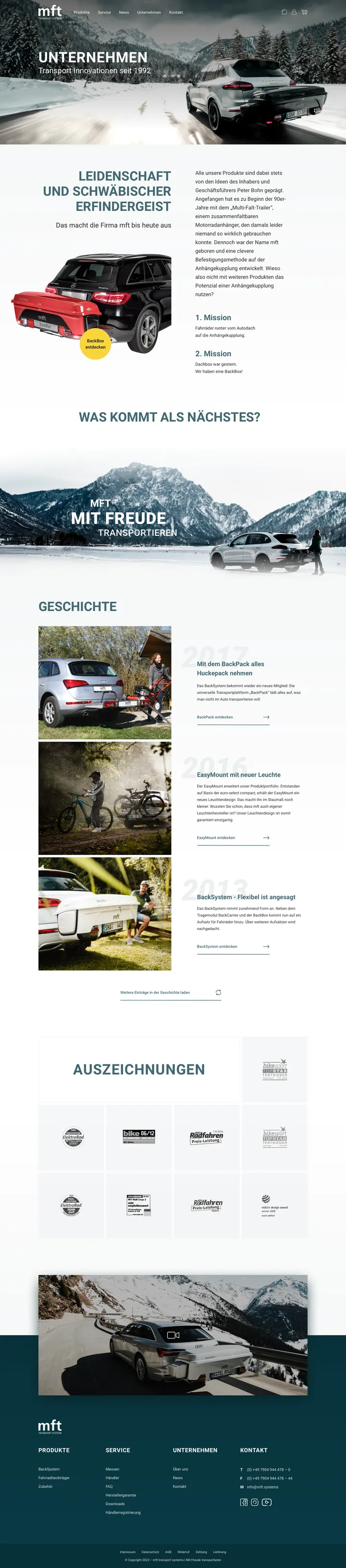 Webdesign-Preview — linke Spalte